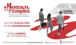 Le Forum 2024 Monaco pour l’Emploi se tiendra le vendredi 16 février au Grimaldi Forum