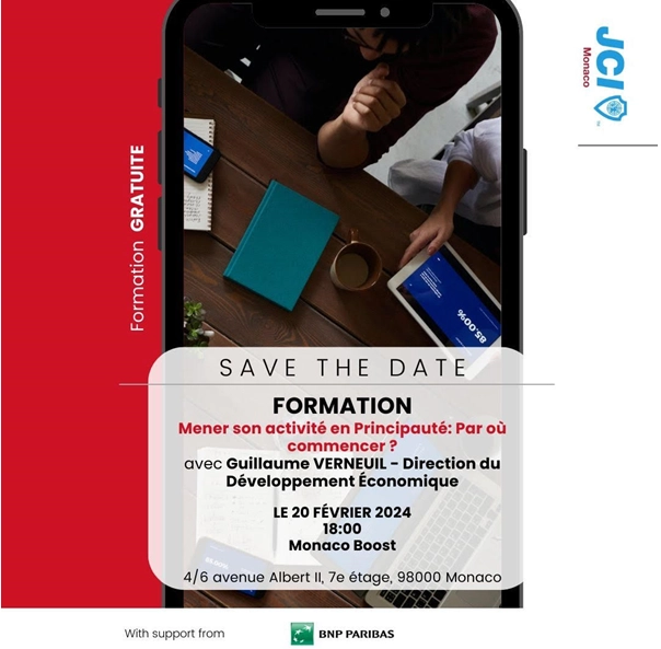 Business Creation training cycle: "Getting started: starting a business in Monaco"
